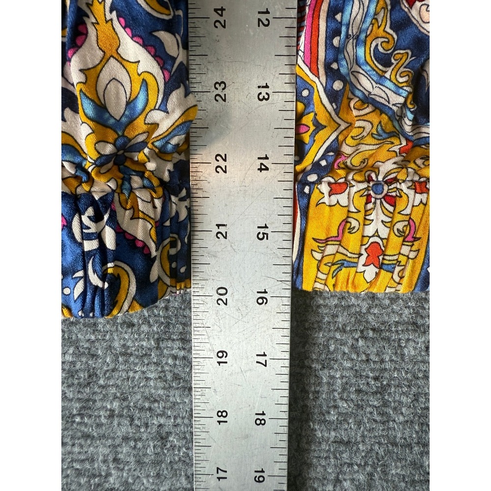 Haute Hippie Style Top & Pants Set Patchwork Print Colorful Medium - Picture 6 of 16